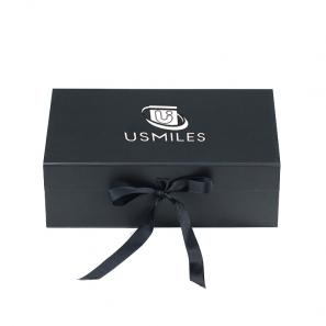 Collapsible black gift box for men gift 