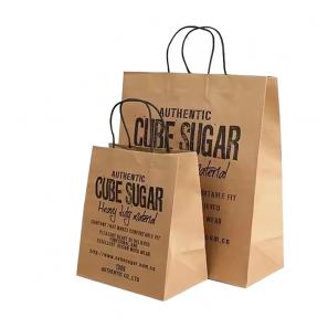 China Cheap recyclable paper bags shopping carrier bag for promotion